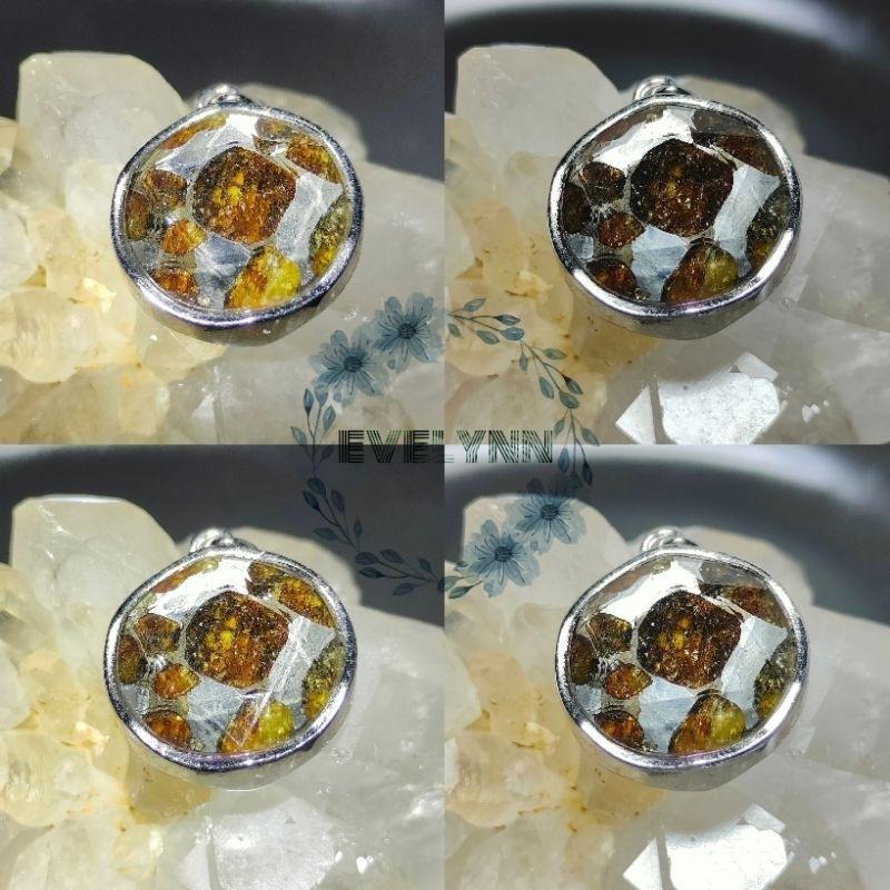 橄欖隕石+天鐵隕石 雙面款太極天鐵 大衛星天鐵 橄欖天鐵隕石 橄欖隕鐵 橄欖鐵隕石 鎳鐵隕石 石鐵隕石 維德曼-細節圖8