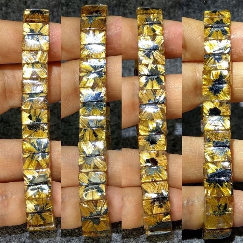 鈦晶手排 粗版 全對花 近滿版 玻璃體 太陽花手排 現品更透閃 鈦排-細節圖4