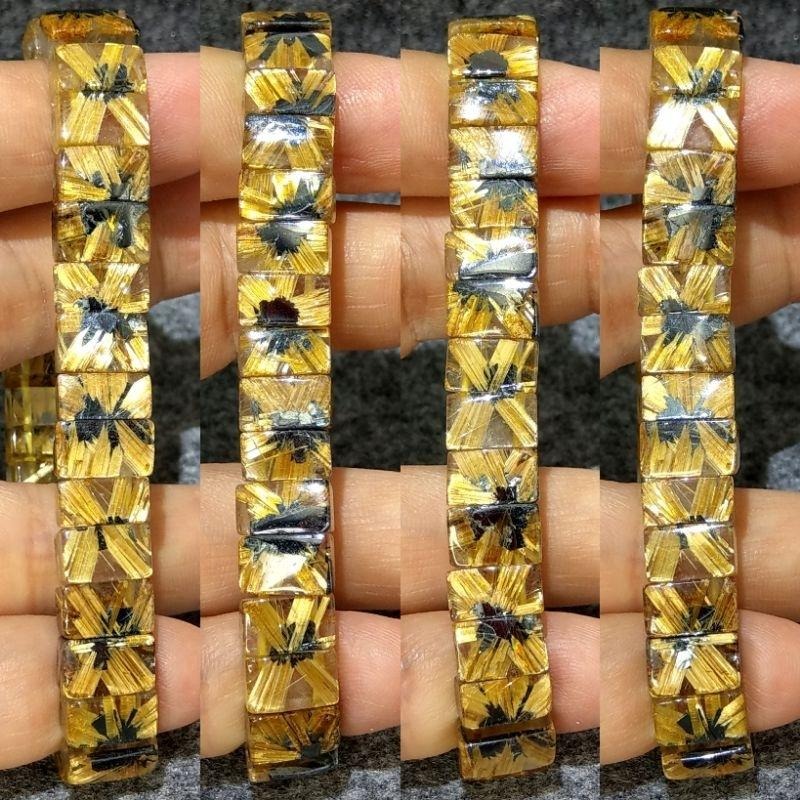 鈦晶手排 粗版 全對花 近滿版 玻璃體 太陽花手排 現品更透閃 鈦排-細節圖5