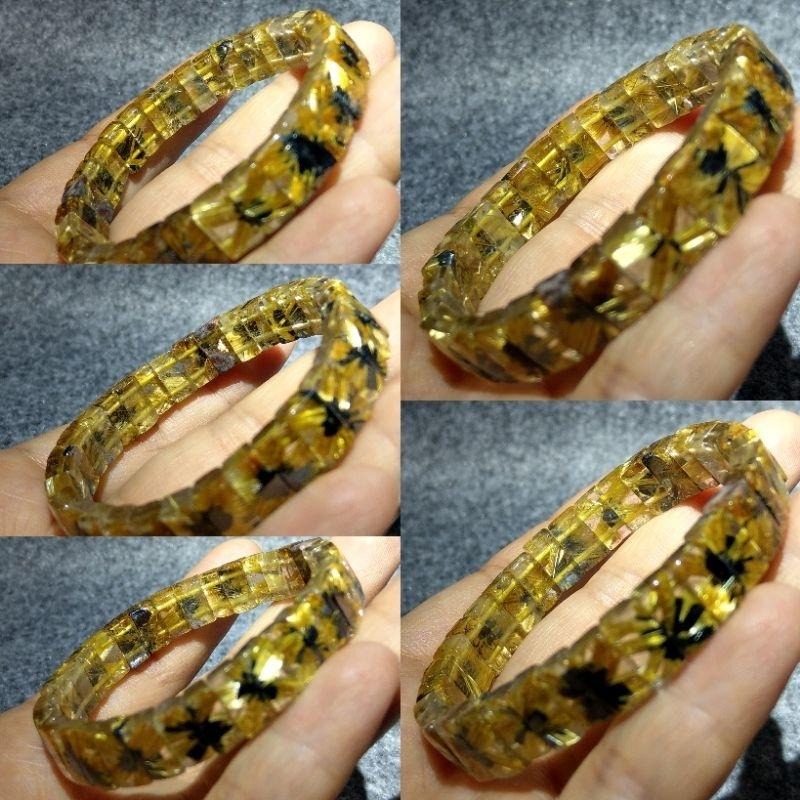 鈦晶手排 粗版 全對花 近滿版 玻璃體 太陽花手排 現品更透閃 鈦排-細節圖6