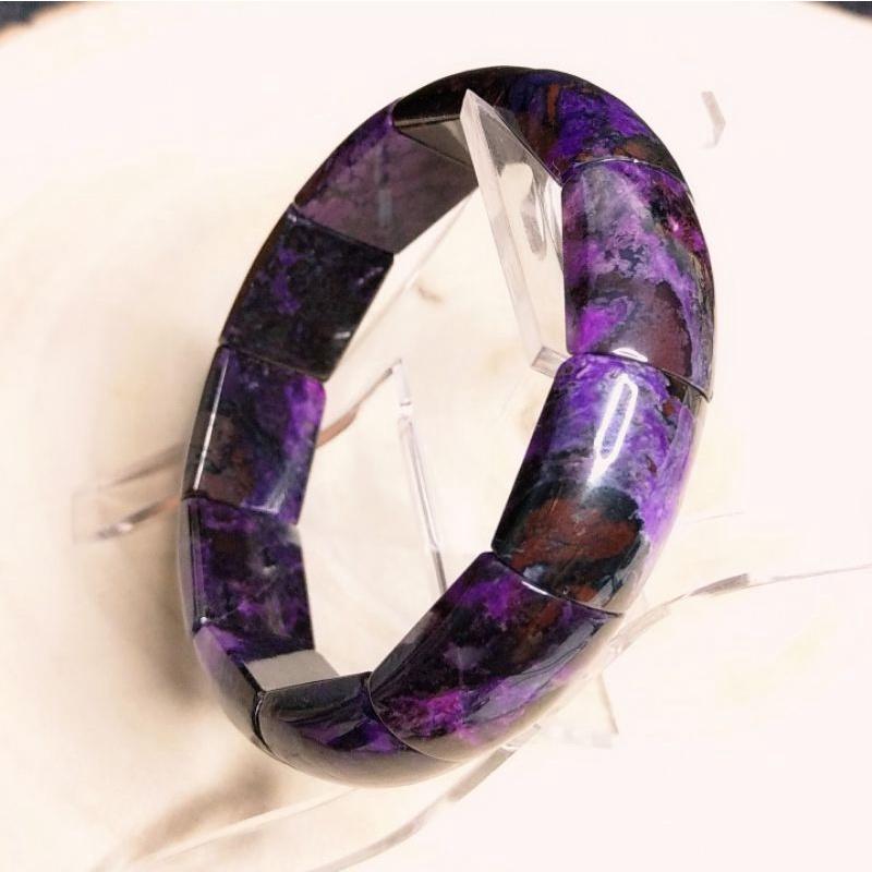 南非舒俱徠石手排 舒俱來舒俱萊 手鐲型手排 抗癌 部份帶玉化（2）-細節圖6