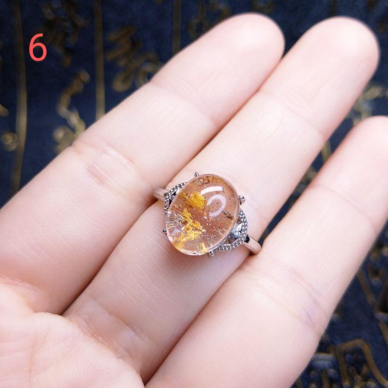 清透幽靈戒指 綠幽靈 紅幽靈 黃幽靈 紫幽靈 橙幽靈 s925活尾-細節圖7