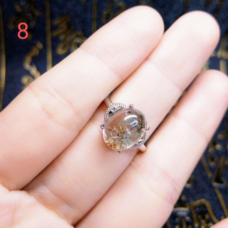 清透幽靈戒指 綠幽靈 紅幽靈 黃幽靈 紫幽靈 橙幽靈 s925活尾-細節圖9