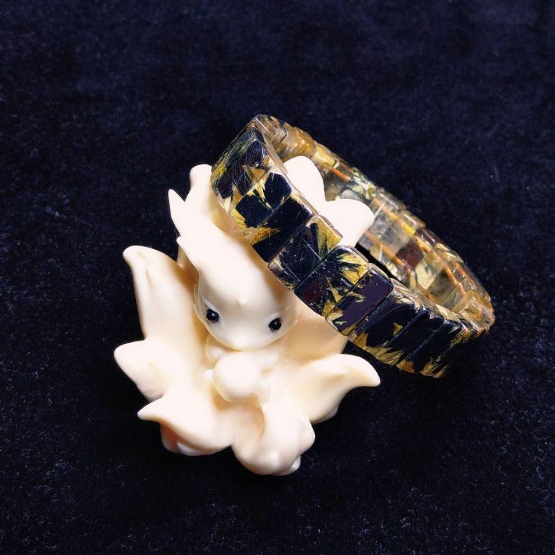 鈦晶母礦手排 鷹排 太陽花手排 母礦滿版 硬版鈦 背面清透料 能量強 手圍16.5版寬13.5-細節圖2