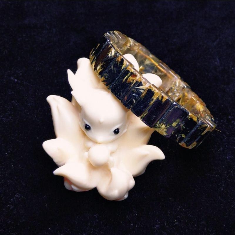 鈦晶母礦手排 鷹排 太陽花手排 母礦滿版 硬版鈦 背面清透料 能量強 手圍16.5版寬13.5-細節圖3