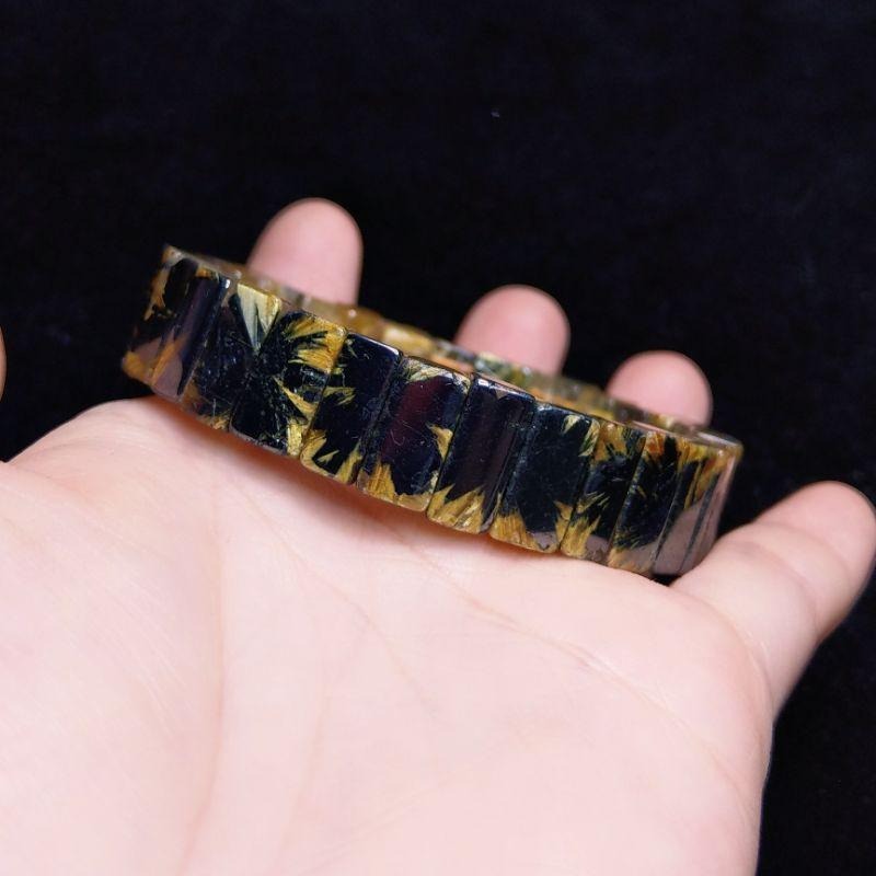 鈦晶母礦手排 鷹排 太陽花手排 母礦滿版 硬版鈦 背面清透料 能量強 手圍16.5版寬13.5-細節圖6