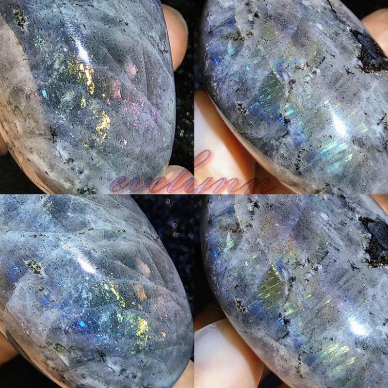 紫拉長石 紫拉長手把件 每一面多變色-細節圖2