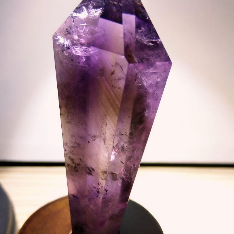 稀有品帶藍針~紫權杖 紫骨幹 紫激光柱 帶紫黃 千層色帶金字塔 帶藍層金字塔 帶彩虹光 帶第七窗口 超清透（1）-細節圖4