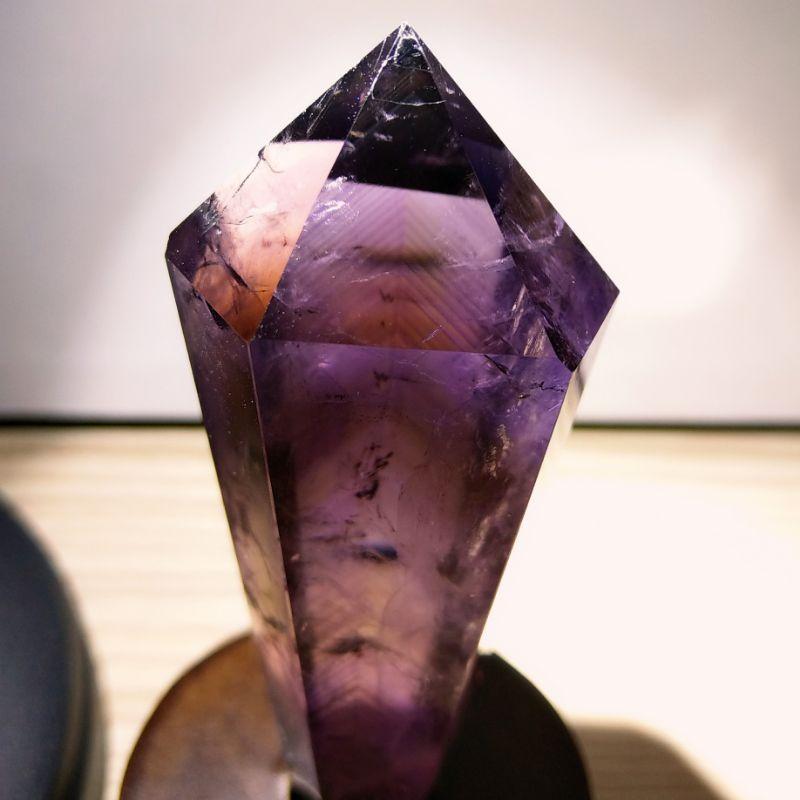 稀有品帶藍針~紫權杖 紫骨幹 紫激光柱 帶紫黃 千層色帶金字塔 帶藍層金字塔 帶彩虹光 帶第七窗口 超清透（1）-細節圖7