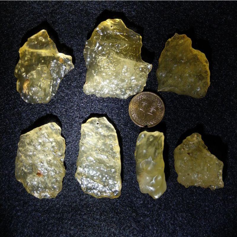 利比亞隕石吊墜 黃金隕石 法老王的神石 沙漠玻璃隕石 有打孔 附證書-細節圖4