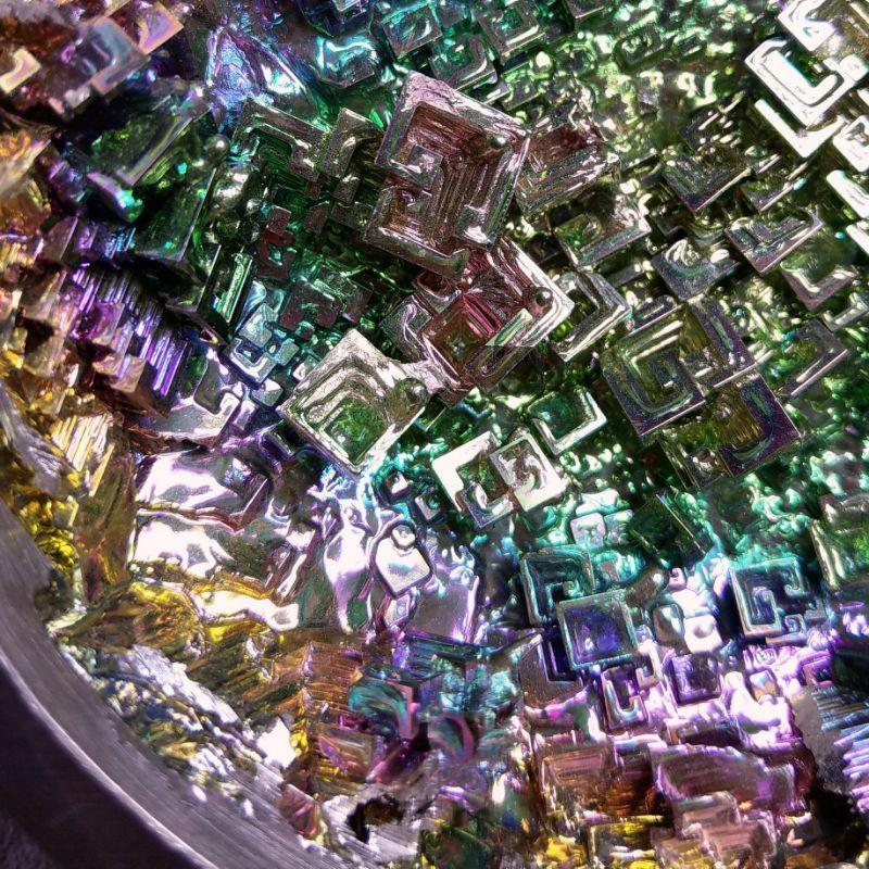 七彩鉍礦 秘礦聚寶盆 贈金屬腳架-細節圖2