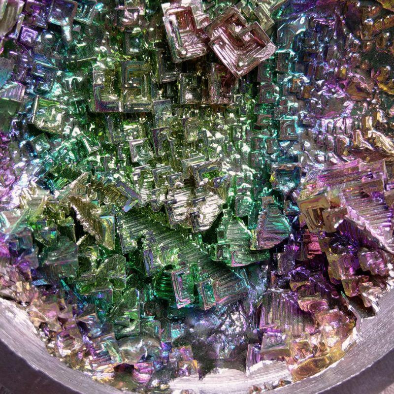 七彩鉍礦 秘礦聚寶盆 贈金屬腳架-細節圖4