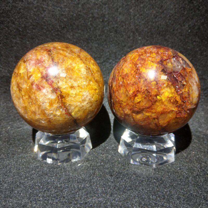 高品滿膠花球 紅膠花黃膠花 紅黃膠花招財 帶芒線 助消化 招人緣 除病氣 68.8mm（2）-細節圖3