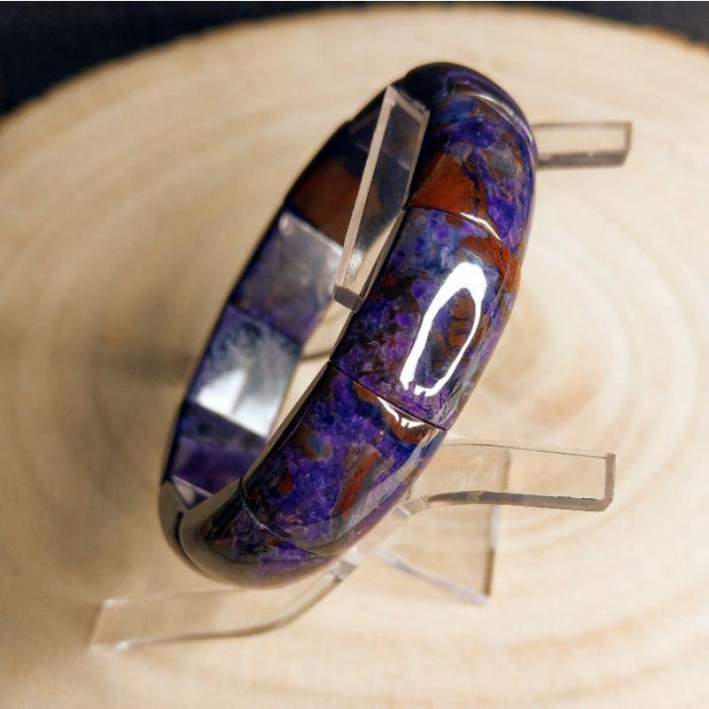 南非舒俱徠石手排 舒俱來舒俱萊 手鐲型手排 抗癌 部份帶玉化-細節圖3