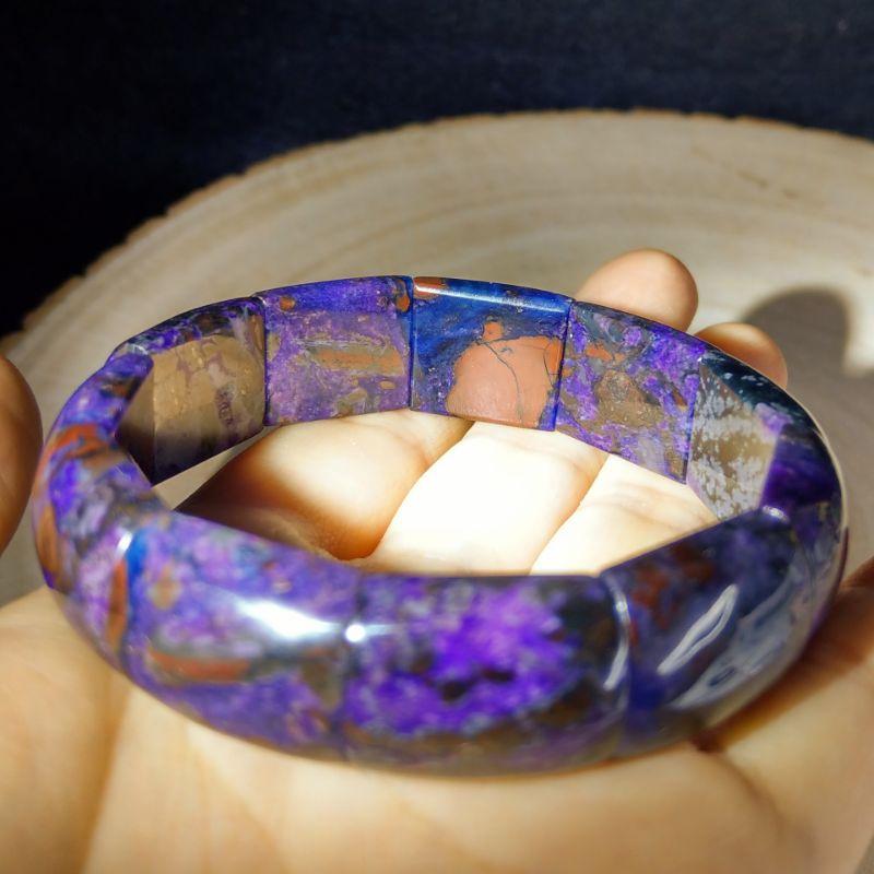 南非舒俱徠石手排 舒俱來舒俱萊 手鐲型手排 抗癌 部份帶玉化-細節圖7