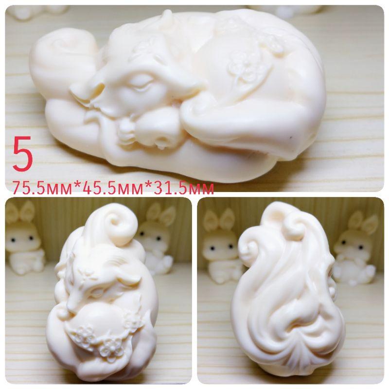 象牙果雕件 象牙果擺件 兔子 九尾狐 睡狐 獨角獸 貓咪-細節圖6