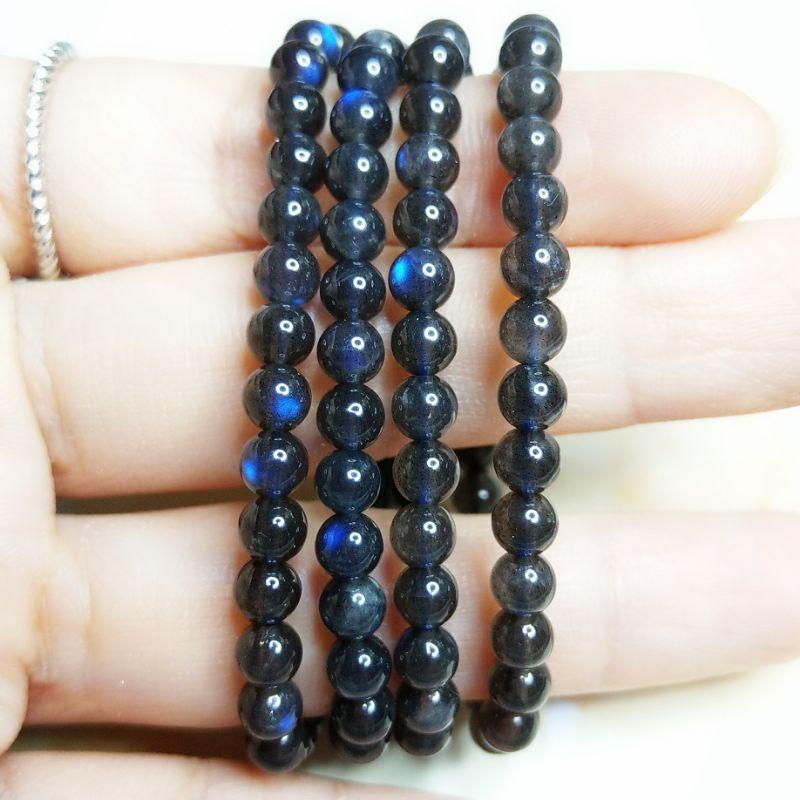 黑拉長3圈 月光石 強藍光 透體-細節圖2