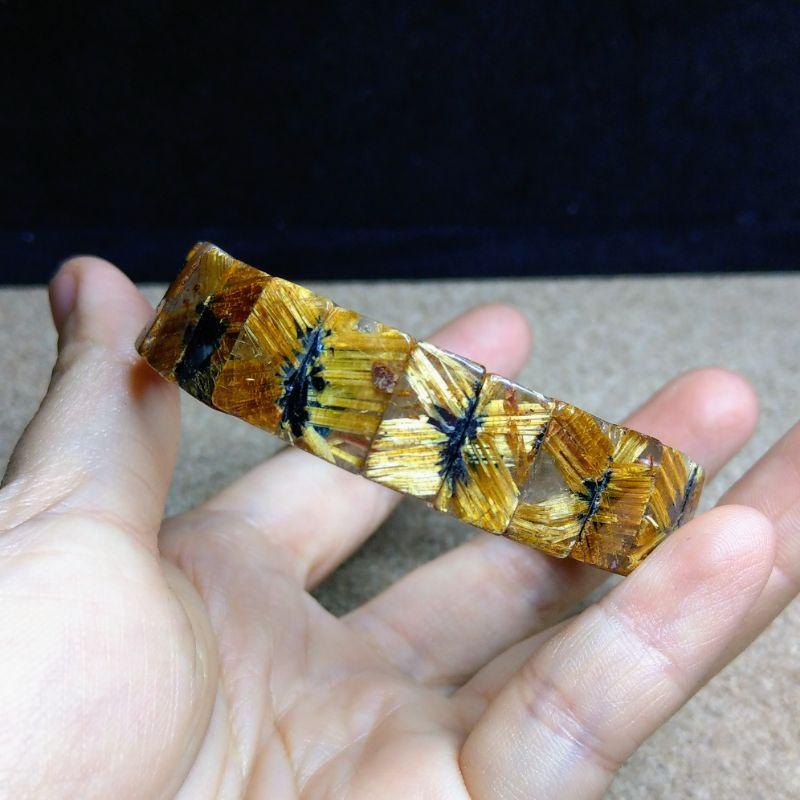 頂級太陽花手排 鈦晶手排 滿版 硬版鈦 全對花 清透料 手圍18版寬15-細節圖2