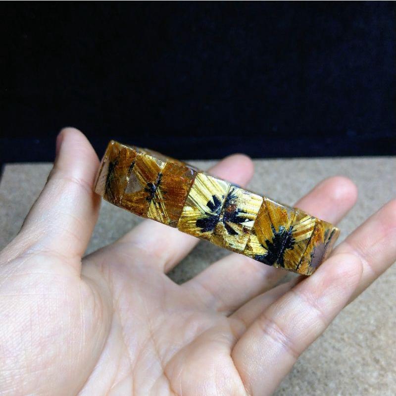 頂級太陽花手排 鈦晶手排 滿版 硬版鈦 全對花 清透料 手圍18版寬15-細節圖3