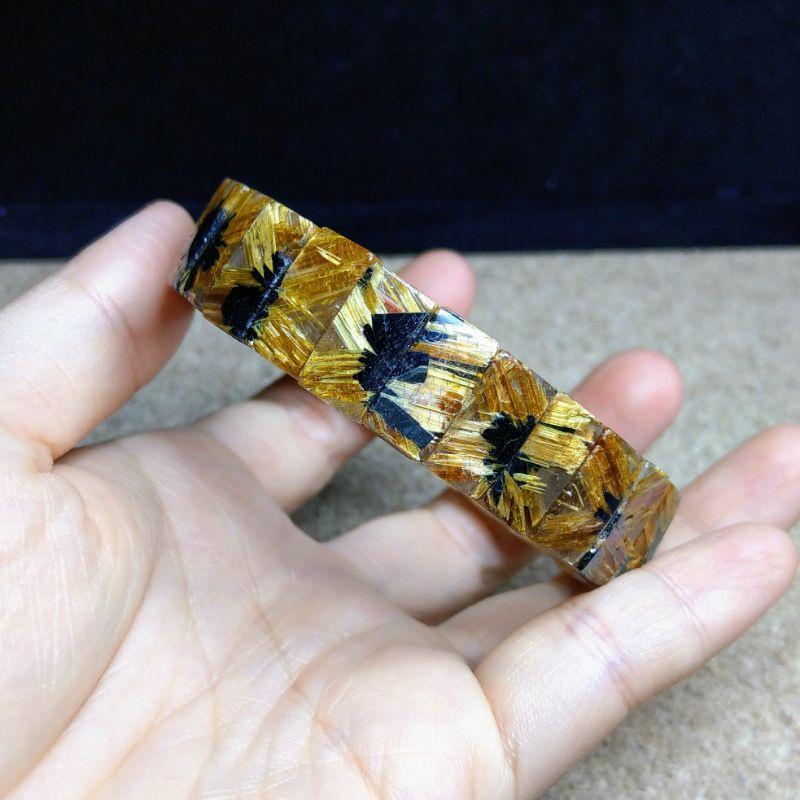 頂級太陽花手排 鈦晶手排 滿版 硬版鈦 全對花 清透料 手圍18版寬15-細節圖5