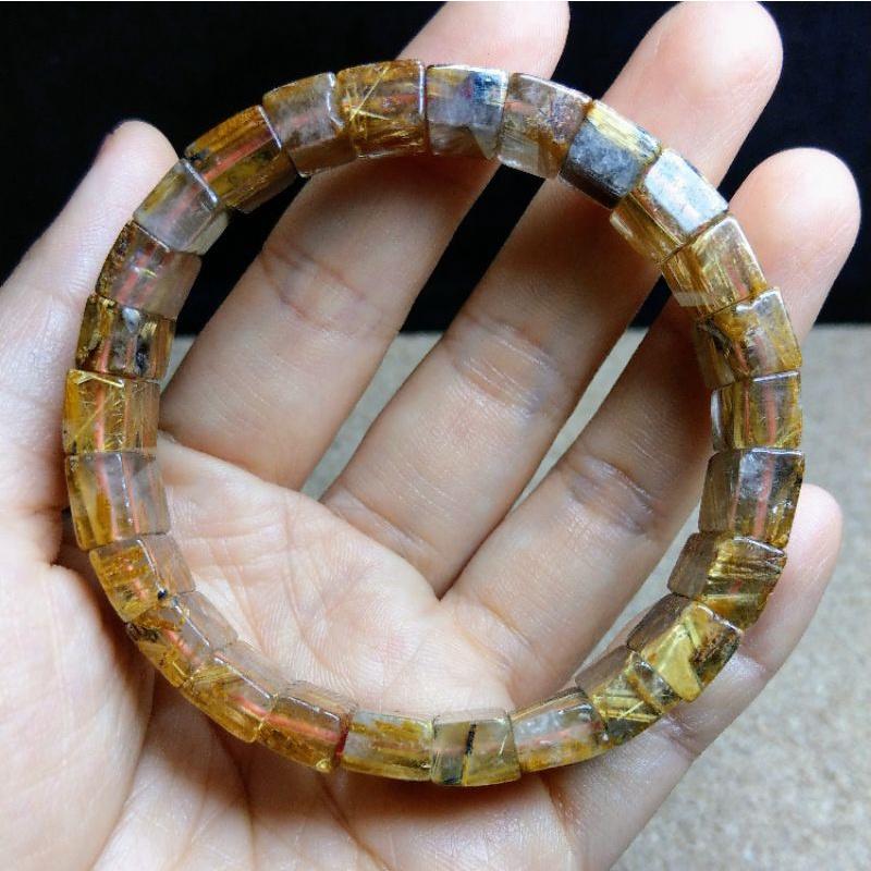 頂級太陽花手排 鈦晶手排 滿版 硬版鈦 全對花 清透料 手圍18版寬15-細節圖6