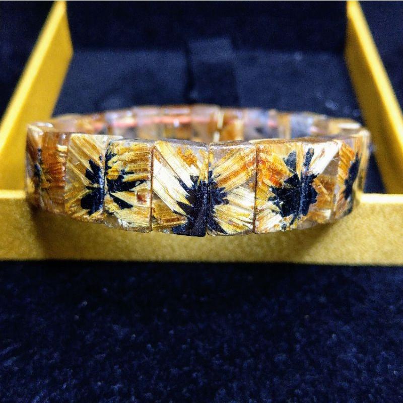 頂級太陽花手排 鈦晶手排 滿版 硬版鈦 全對花 清透料 手圍18版寬15-細節圖7