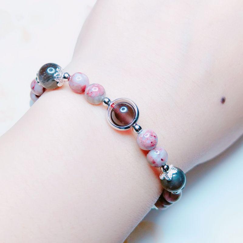 設計款手珠手鍊 硃砂手珠 硃砂原礦 冰曜 阿帕契 避邪擋煞 助睡眠-細節圖5