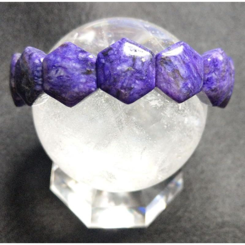 天然紫龍晶 紫龍晶手排 手鏈 六角紫龍晶手排15.5~16mm