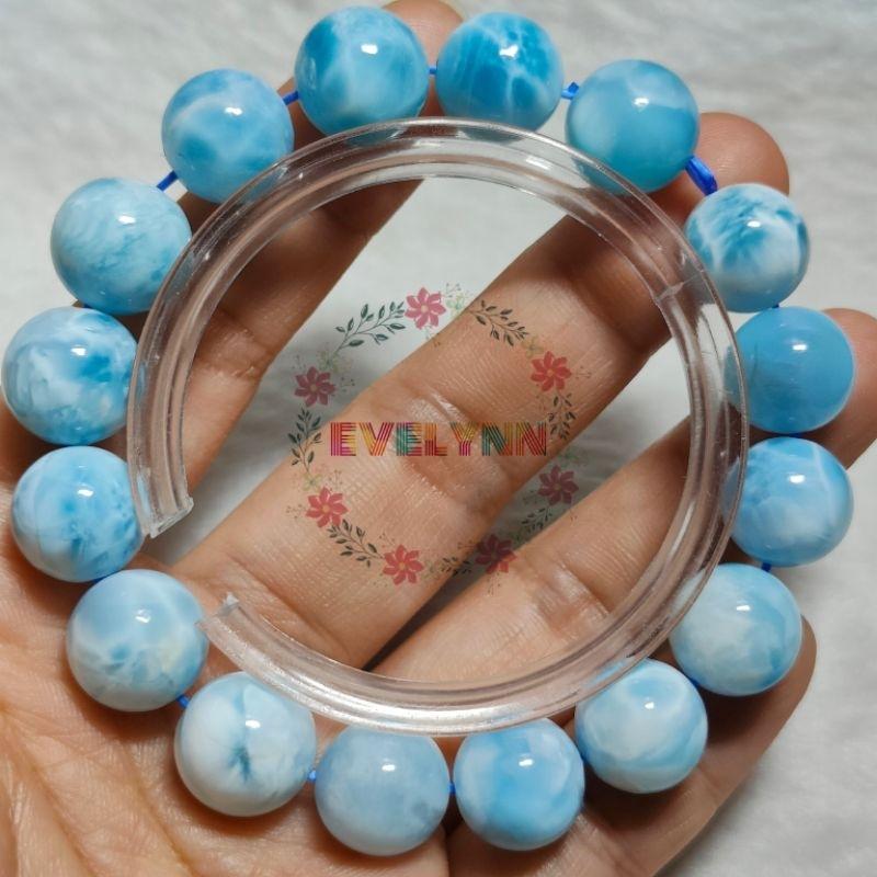 高品海紋石手珠 拉力馬手珠 玉化帶龜背紋 拉利瑪 拉利馬 天然無優化 無洗酸（3）一品一圖-細節圖8