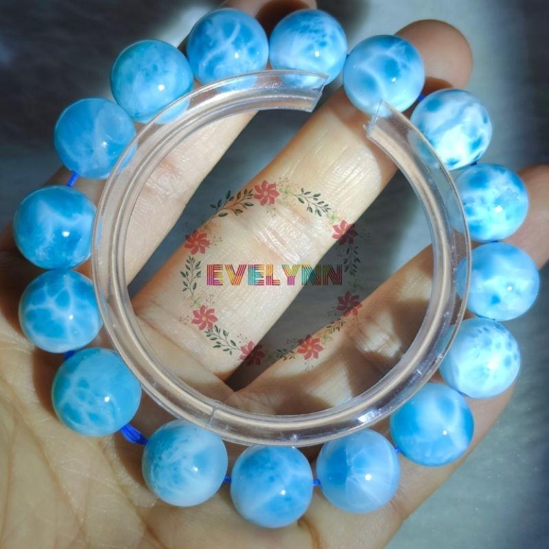 高品海紋石手珠 拉力馬手珠 玉化帶龜背紋 拉利瑪 拉利馬 天然無優化 無洗酸（3）一品一圖-細節圖9