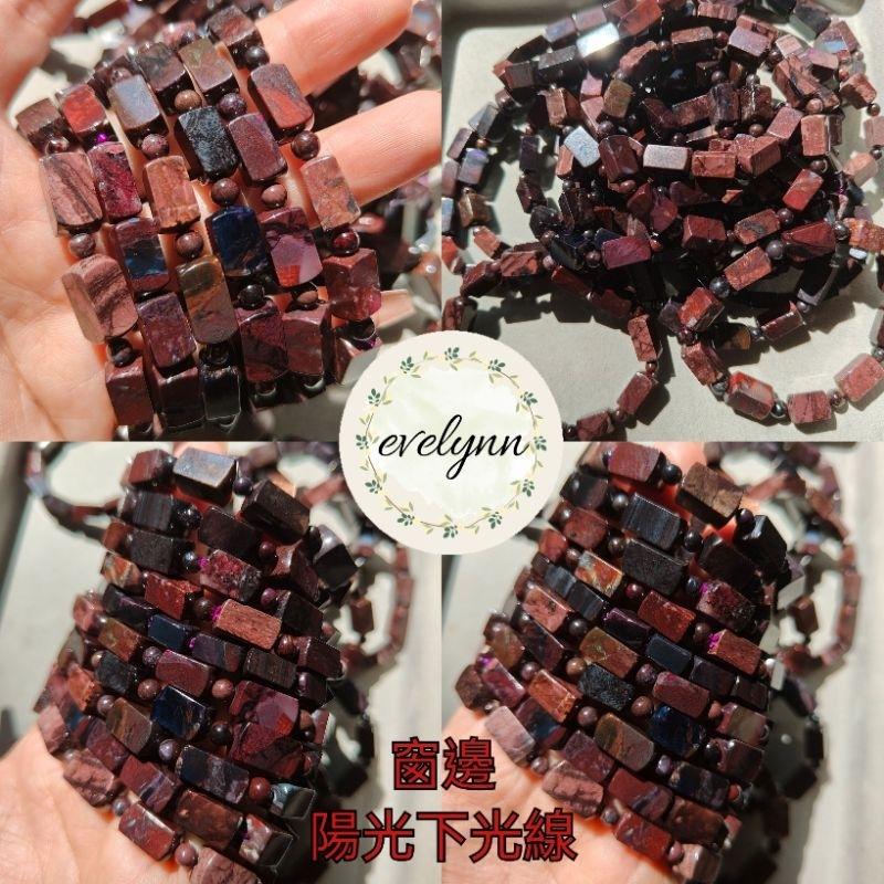 舒俱來手串 方糖 方塊 舒俱萊 舒俱徠 黑舒 紅舒 綠舒 藍舒 鐵舒 紫舒 花舒 部份玉化 老礦-細節圖9
