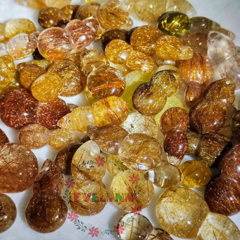 鈦晶吊墜 紅銅鈦吊墜 葫蘆吊墜 福祿壽 金髮晶 髮晶 版鈦 吊墜吊飾（4）-細節圖6