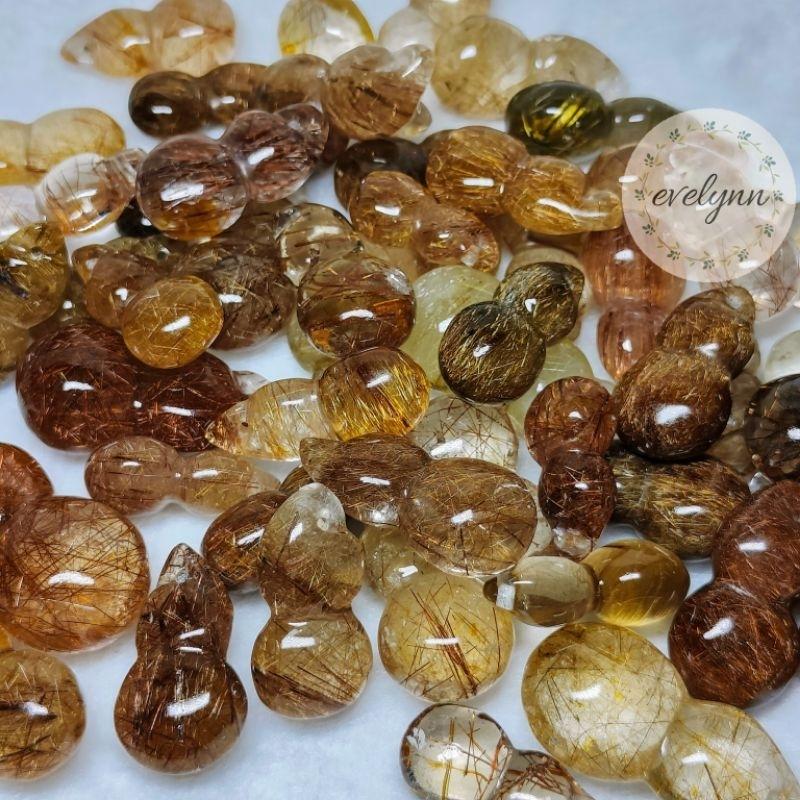 鈦晶吊墜 紅銅鈦吊墜 葫蘆吊墜 福祿壽 金髮晶 髮晶 版鈦 吊墜吊飾（4）-細節圖9