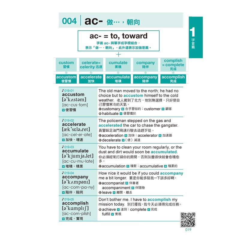 一生必學的英文字首、字根、字尾【隨身版】(附防水書套+Youtor App「內含虛擬點讀筆」)-細節圖7