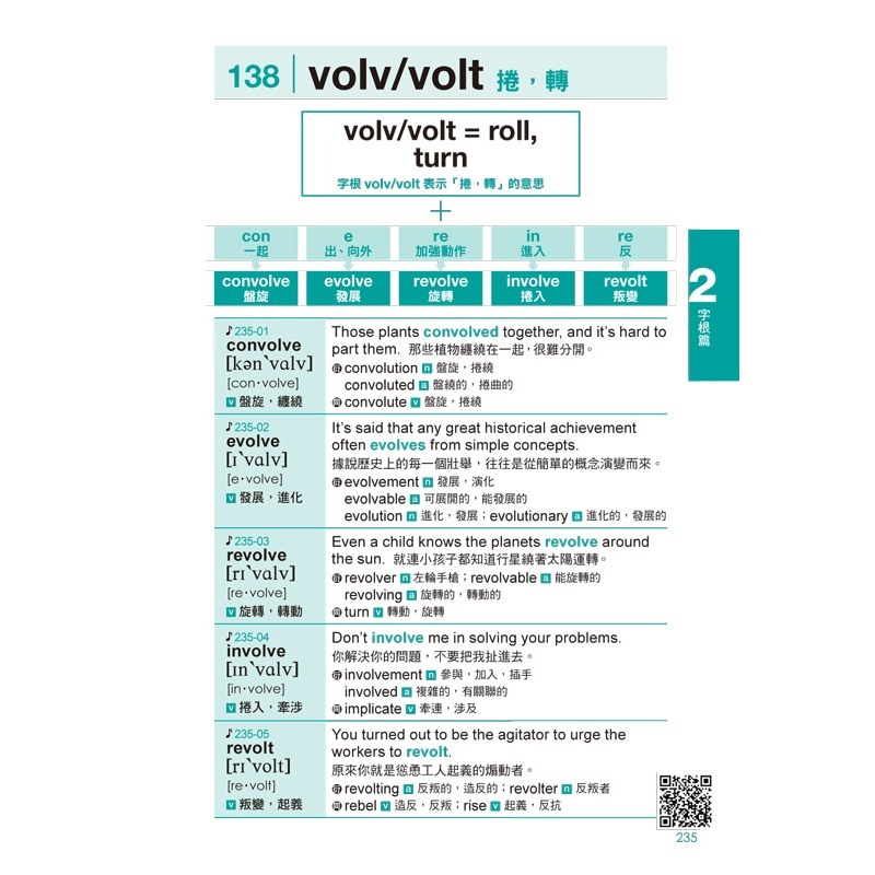 一生必學的英文字首、字根、字尾【隨身版】(附防水書套+Youtor App「內含虛擬點讀筆」)-細節圖11
