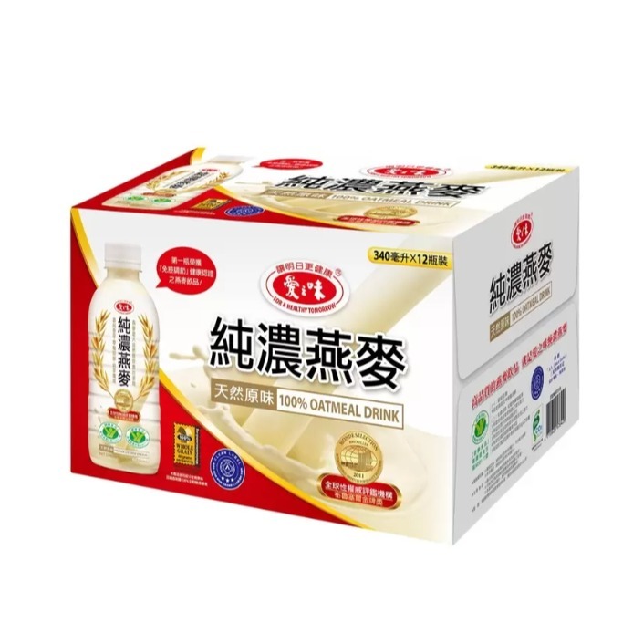 【原盒出貨】愛之味 純濃燕麥 340毫升 X 12入 #97313-細節圖4