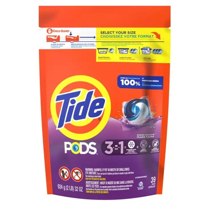 【原盒出貨】汰漬 洗衣膠囊 春天草地香 39顆 X 4袋入 #1725160-細節圖2