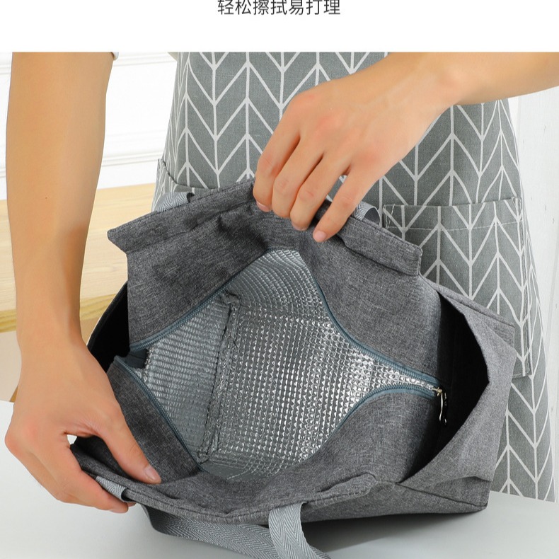 大容量雙口袋手提保溫保冷袋 內層雙層鋁膜保溫設計 輕鬆擦拭易打理-細節圖6