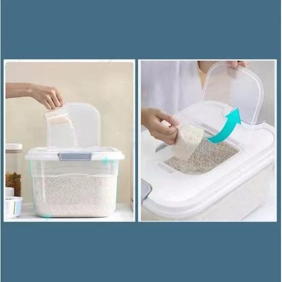 寵物飼料桶塑膠米桶儲物桶飼料桶乾糧桶5公斤~7.5公斤大容量保鮮防蟲防潮附贈量杯-細節圖7