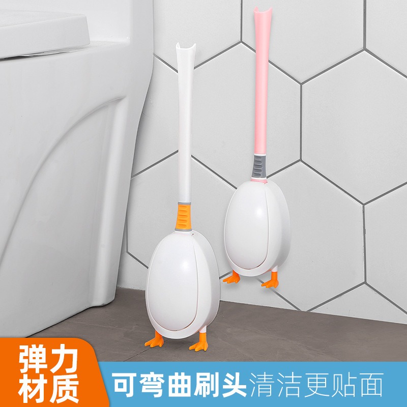 抖音同款潛水鴨矽膠馬桶刷 清潔刷 壁掛馬桶刷 浴室馬桶刷 壁掛馬桶刷 馬桶刷 刷子 浴室-細節圖8
