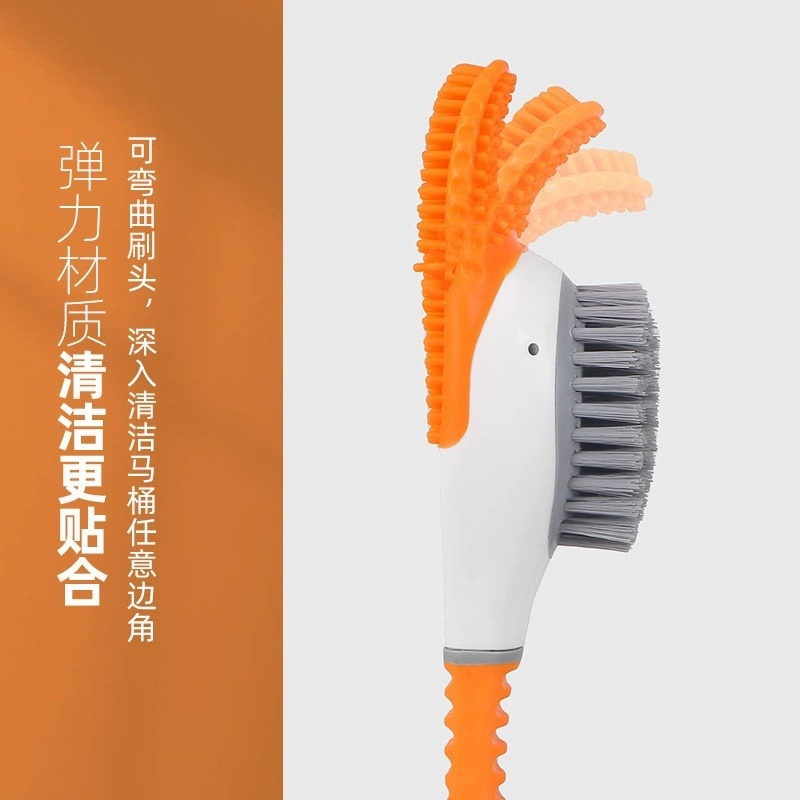 抖音同款潛水鴨矽膠馬桶刷 清潔刷 壁掛馬桶刷 浴室馬桶刷 壁掛馬桶刷 馬桶刷 刷子 浴室-細節圖9