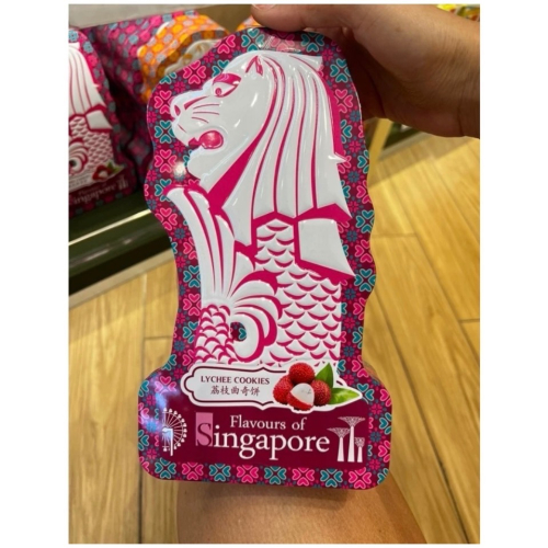 新加坡造型魚尾獅鐵盒手工餅乾