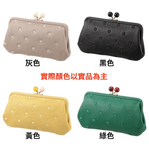 日本 水玉點點 口金 長夾 珠釦 皮包 錢包 皮夾 口金錢包 口金長夾 珠釦錢包 珠釦長夾 perche-細節圖9