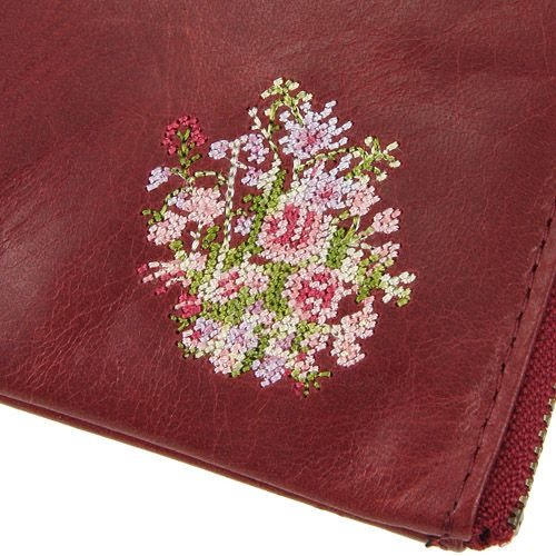 【日本手工刺繡長夾】馬皮真皮長夾｜職人手作｜薄型輕巧大容量｜夢詩集系列皮夾｜多卡位女用錢包-細節圖4