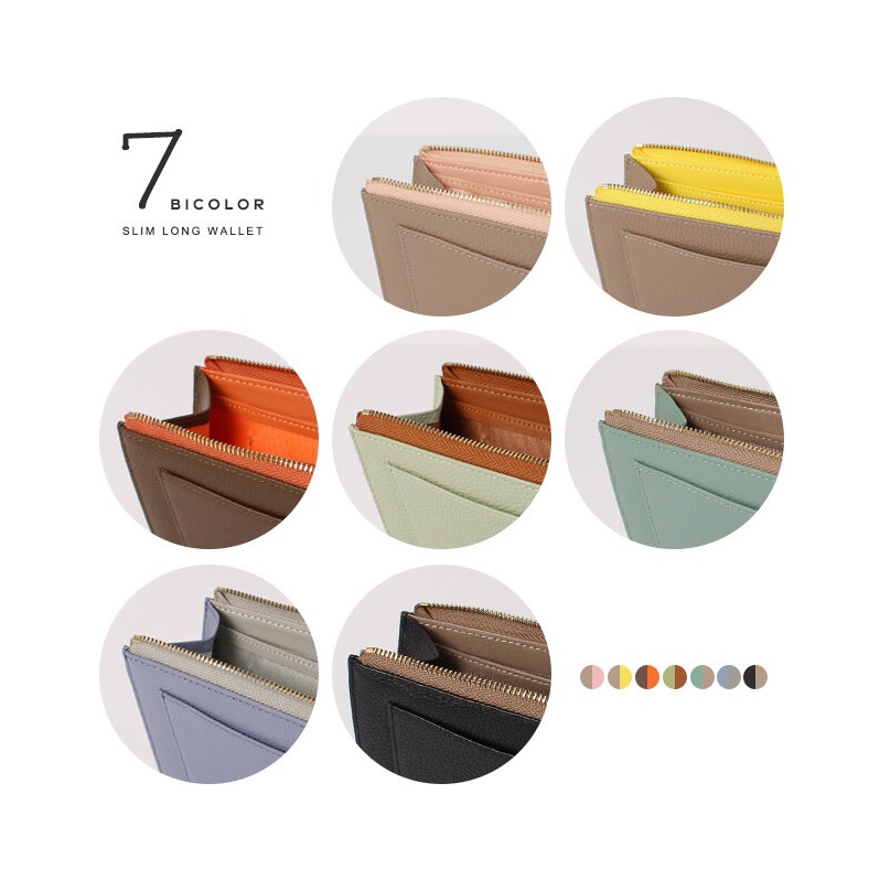 【LIZDAYS】日系極小長夾｜輕巧不厚重｜真皮牛革｜輕薄大容量｜短夾長夾兼具-細節圖3