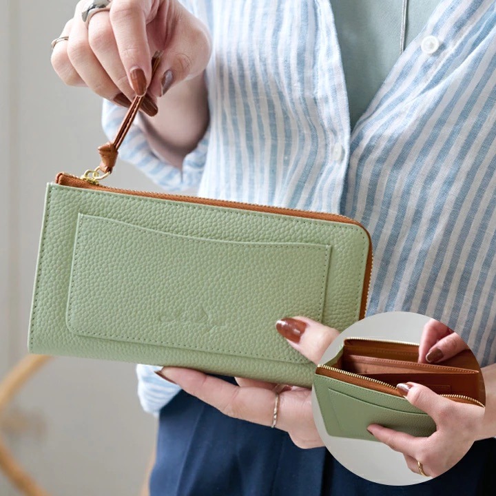 【LIZDAYS】日系極小長夾｜輕巧不厚重｜真皮牛革｜輕薄大容量｜短夾長夾兼具-規格圖11