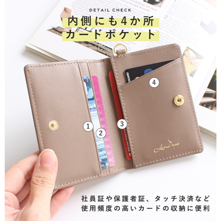 【LIZDAYS】日本真皮伸縮票卡夾 ｜ 6枚大容量 悠遊卡 證件套 ｜ 職人手作牛革 伸縮扣 證件掛牌 護照包 畢業禮-細節圖4