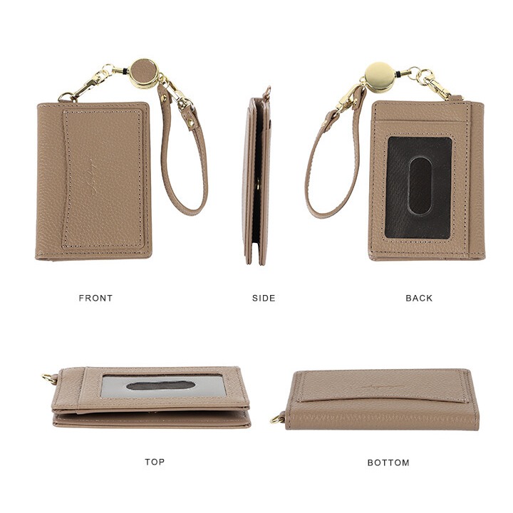 【LIZDAYS】日本真皮伸縮票卡夾 ｜ 6枚大容量 悠遊卡 證件套 ｜ 職人手作牛革 伸縮扣 證件掛牌 護照包 畢業禮-細節圖8