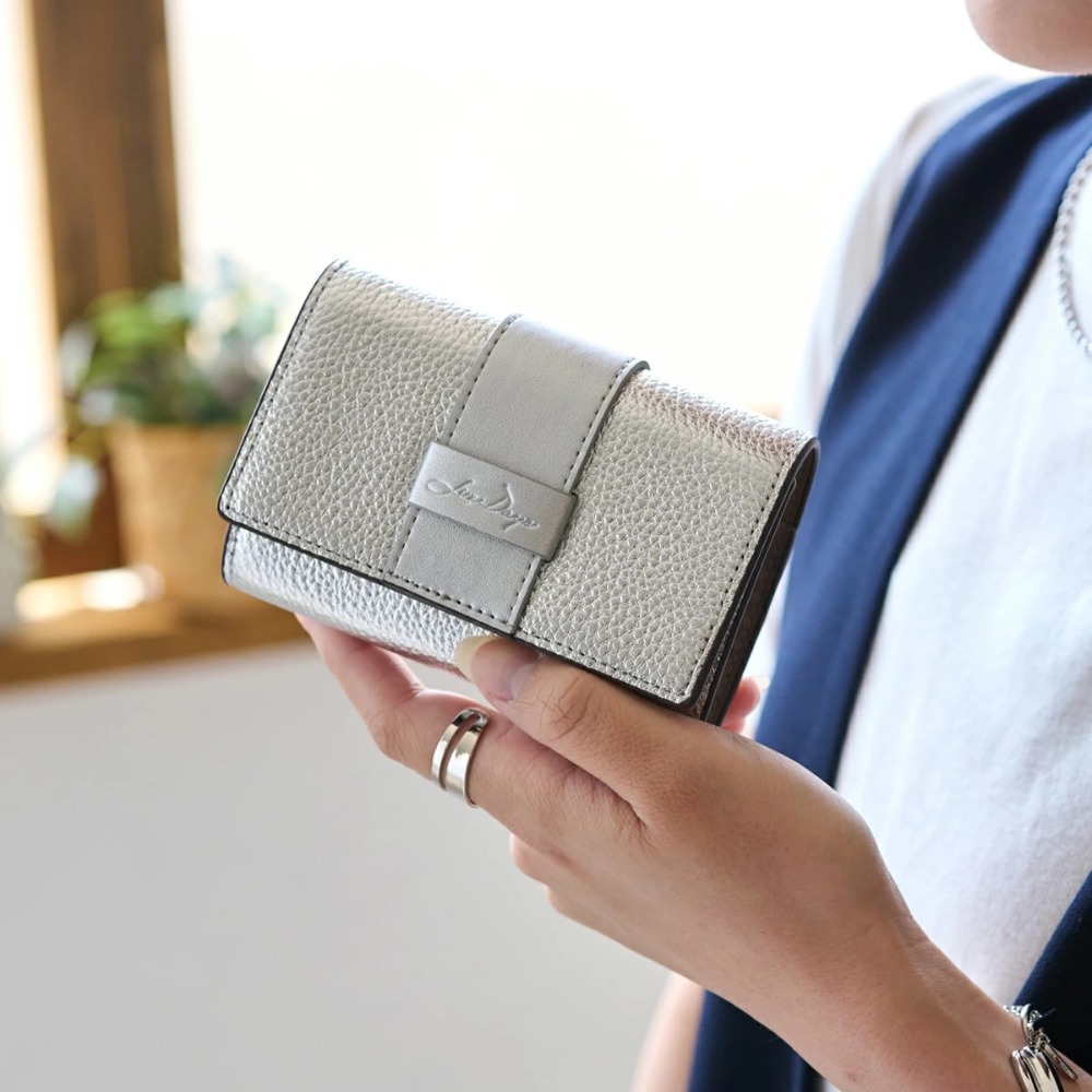 日本進口｜LIZDAYS 本革迷你二折皮夾｜不折鈔收納｜17色｜RFID 防盜｜大容量風琴式卡夾｜立體盒式零錢袋-規格圖11