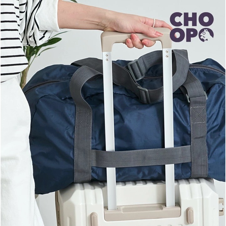【日本 CHOOP】30L 可摺疊波士頓包 ｜ 可調式長提把＋行李箱套管 ｜ 防潑水輕量 260g ｜ 健身旅行通用-細節圖2